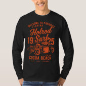 Cocoa Beach Florida Retro Hotrod Surf Distressed   Tシャツ (正面)