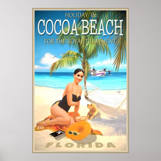 Cocoa Beach Florida Travel Poster Princess Royal ポスター (正面)