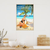 Cocoa Beach Florida Travel Poster Princess Royal ポスター (キッチン)