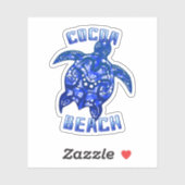 Cocoa Beach Florida Vacation Tribal Turtle シール (シート)