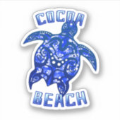 Cocoa Beach Florida Vacation Tribal Turtle シール (正面)