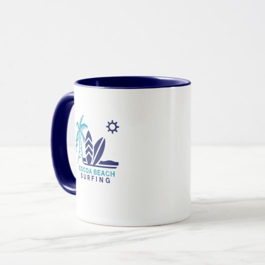 Cocoa Beach Surfing Coffee Mug マグカップ (正面左)