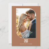 Cocoa Bean, Mushroom Taupe & Vanilla Cream Wedding 招待状 (裏面)