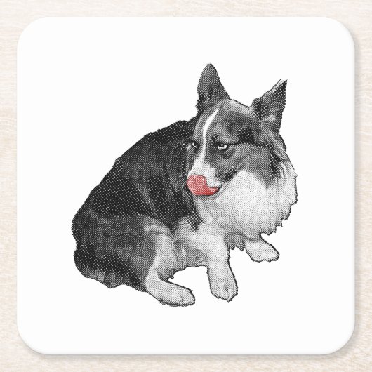 Cocoa Break, Scarlet Tip スクエアペーパーコースター (正面)