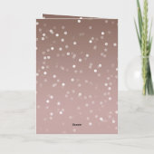 Cocoa Brown Ombre White Confetti Deer Christmas カード (裏面)