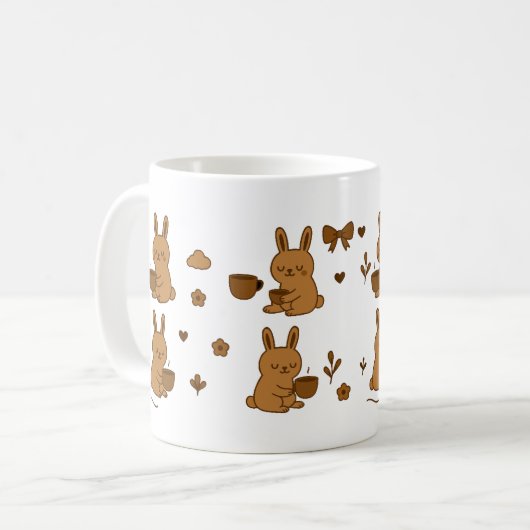 Cocoa Bunny Dreams Mug コーヒーマグカップ (正面左)
