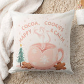 Cocoa, Cookies & Calm – Pastel Christmas CoT-Shirt クッション (ブランケット)