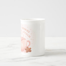 Cocoa, Cookies & Calm – Pastel Christmas CoT-Shirt ボーンチャイナマグカップ