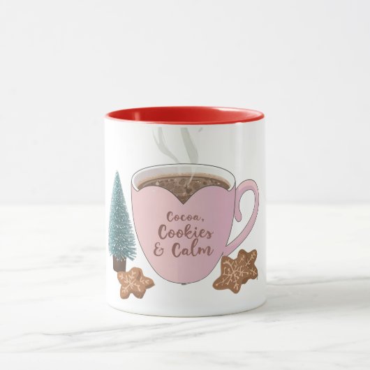 Cocoa, Cookies & Calm – Pastel Christmas CoT-Shirt マグカップ (中央)