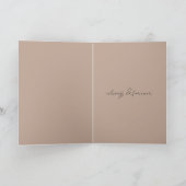 Cocoa Cream Brown Hedgehog Heart Love カード (内部)