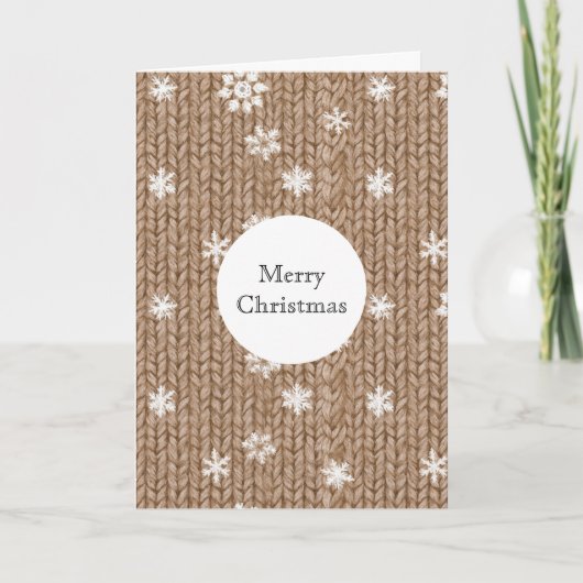 Cocoa Cream Snowflakes Christmas カード (正面)