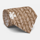 Cocoa Cream Snowflakes Christmas ネクタイ (ロール)