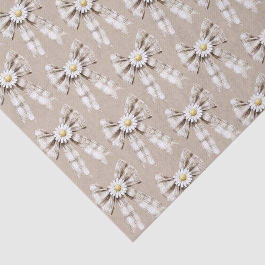 Cocoa Cream White Bow Daisy Flowers Birthday   薄葉紙 (詳細)