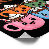 Cocoa Crew Cute Christmas Hot Chocolate Matching P ポスター (角)
