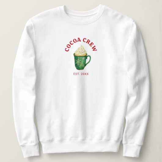 Cocoa Crew Modern Christmas Women's スウェットシャツ (デザイン正面)