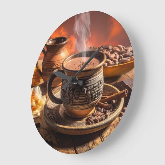 COCOA - HOT CHOCOLATE ラージ壁時計 (傾斜)