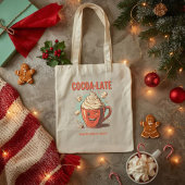 Cocoa-late – 楽しいクリスマスのホットココアもじり トートバッグ