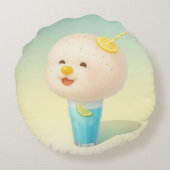 Cocoa Marshmallow: Smiling Bichon Hot Chocolate ラウンドクッション (裏面)