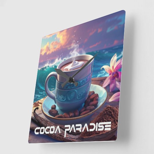 COCOA PARADISE スクエア壁時計 (傾斜)