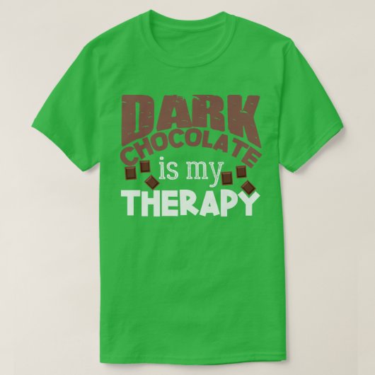Cocoa Saying Joke Dessert Baking Dark Chocolate    Tシャツ (デザイン正面)