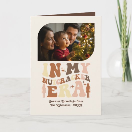 Cocoa Truffle Fun Retro Christmas Photos シーズンカード (正面)