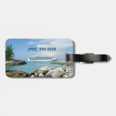 CocoCayのパーソナライズなバッグのラベルの遊航船 ラゲッジタグ (裏面横)