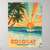 Cococay Bahamas Vintage Travel ポスター (正面)