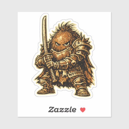 Coconut Crusader — Funny Tropical Fruit Heavy  シール (シート)