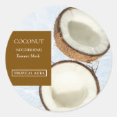 Coconut Facial Mask Label ラウンドシール (正面)