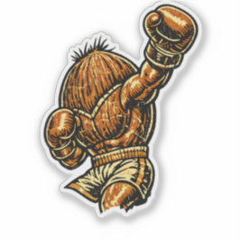 Coconut Heavyweight Boxer — Vintage Retro Fighter  シール