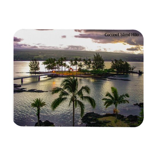 Coconut Island Hilo Hawaii マグネット (横)