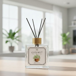 Coconut Reed Diffuser Label スクエアシール
