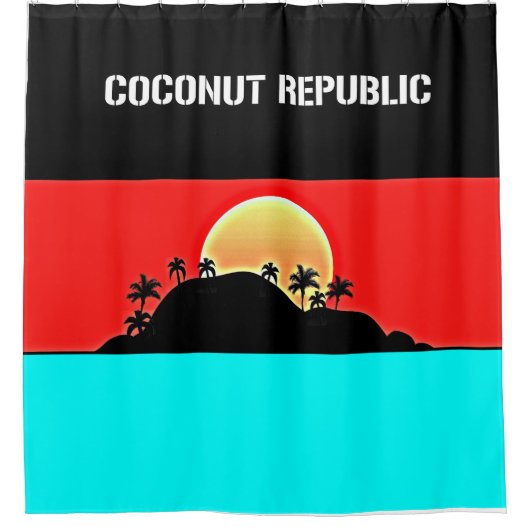 Coconut Republic  シャワーカーテン (正面)