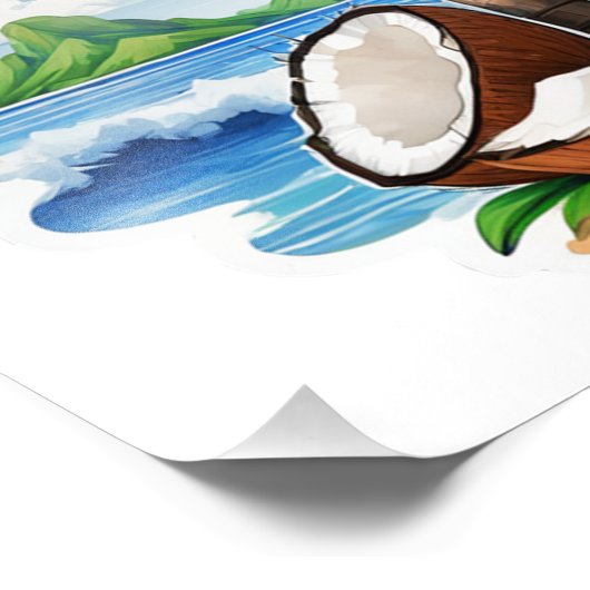 Coconut Tree Tropical Island フォトプリント (角)