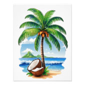 Coconut Tree Tropical Island フォトプリント (正面)