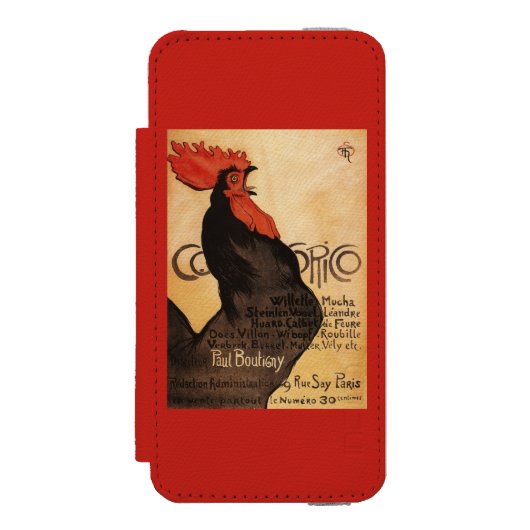 Cocoricoの定期刊行のオンドリの昇進ポスター Incipio iPhoneウォレットケース (フォリオ 正面)