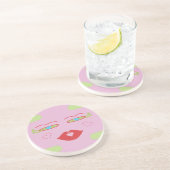 Cocorroli、ピンクのSponap Coaster.ai コースター (側面)