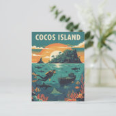 Cocos Island Scuba Diver ポストカード (スタンド正面)