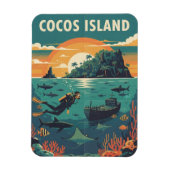 Cocos Island Scuba Diver マグネット (縦)