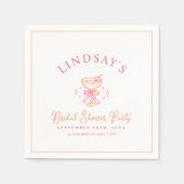 Coctail Bridal Shower スタンダードカクテルナプキン (正面)