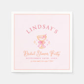 Coctail Bridal Shower スタンダードカクテルナプキン (正面)