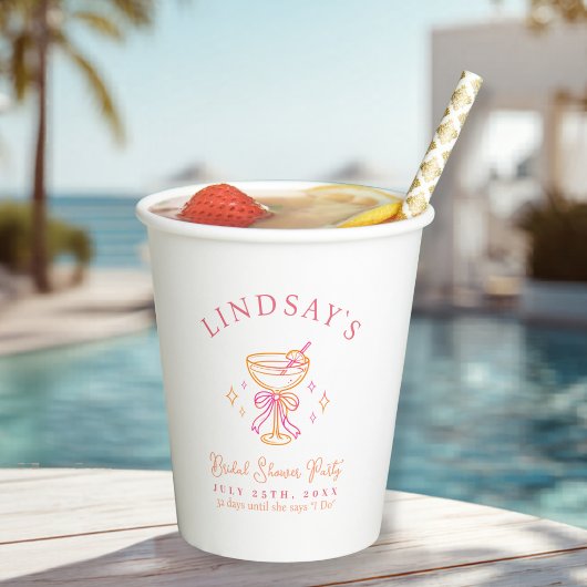 Coctail Bridal Shower 紙コップ