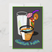 Coctailsのカクテルのパーティの招待状 招待状 (正面)