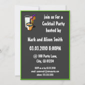 Coctailsのカクテルのパーティの招待状 招待状 (裏面)