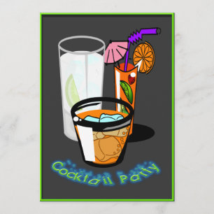 Coctailsのカクテルのパーティの招待状 招待状
