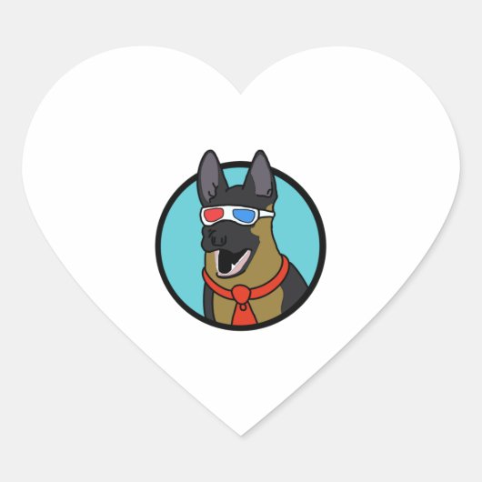 CoD German Shepherd私は私が何をしているのかアイディアがない ハートシール (正面)