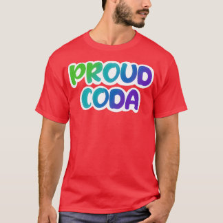 CODA緑誇りを持った青紫色グラデーション Tシャツ