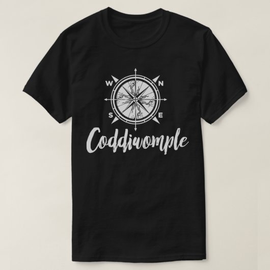 Coddiwompleコンパス旅行と冒険の悩み Tシャツ (デザイン正面)
