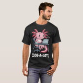 Code-Alotl 面白い ウーパールーパー Tシャツ (正面フル)
