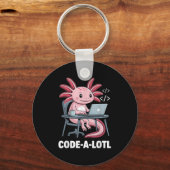Code-alotl Funny Axolotl Tee For Programmers キーホルダー (正面)